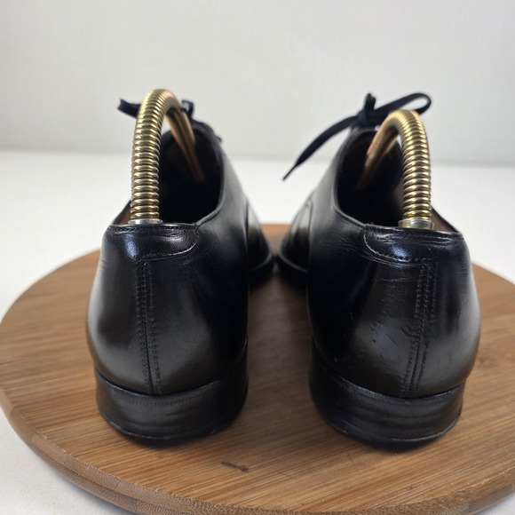 Brooks Brothers Shoes Mens Size 7.5 D Black Leather Cap Toe Oxford Made England main image 5